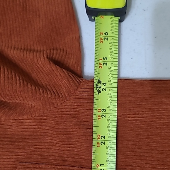 SHEIN Rust Corduroy Lightweight Shacket size 2X - Picture 4 of 5